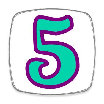 5. ANNIVERSAIRE. 5 ANS. 5e ANNIVERSAIRE - Magnet carré - blanc - Devant