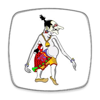 Grotesque Goblin-Tänzerin Tee - Viereckiger Kühlschrankmagnet - Weiß - Vorne