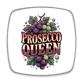 Prosecco Queen Party JGA - Viereckiger Kühlschrankmagnet - Weiß - Vorne