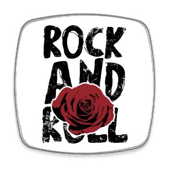 Rock and Roll - Square fridge magnet - white - Front