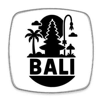 Bali Silhouette - Magnet carré - blanc - Devant