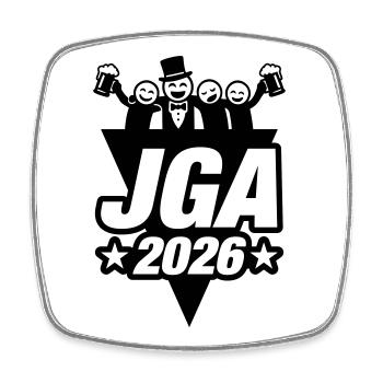 Stag/Hen Party 2026 - Square fridge magnet - white - Front