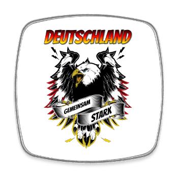 Deutschland Gemeinsam Stark Adler - Viereckiger Kühlschrankmagnet - Weiß - Vorne