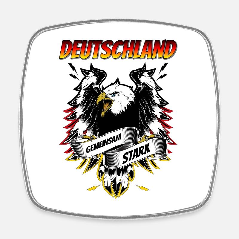 Germany Strong Together Eagles - Square fridge magnet - white