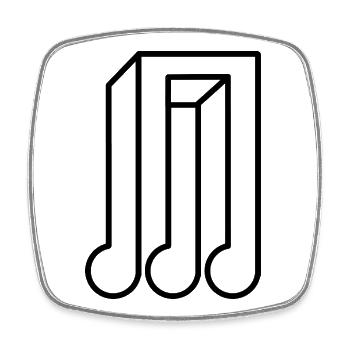 Optische Täuschung Note - Illusion Musiker Sänger - Viereckiger Kühlschrankmagnet - Weiß - Vorne