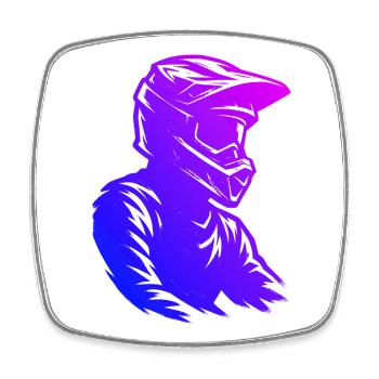 Œuvres propres de motocross pour le motocross - Magnet carré - blanc - Devant