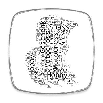 Motocross style for every occasion - Square fridge magnet - white - Front