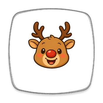 Mignonne design de Noël en renne - Magnet carré - blanc - Devant