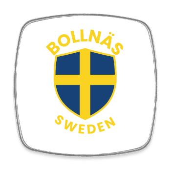 Bollnäs Sweden Shield-Logo - Viereckiger Kühlschrankmagnet - Weiß - Vorne