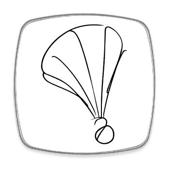 Badminton Badminton Sketch - Square fridge magnet - white - Front
