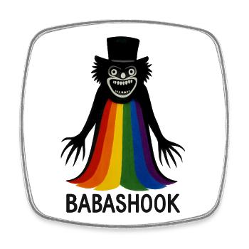 BABASHOOK: Der fabelhafte Regenbogengeist des Stolzes - Viereckiger Kühlschrankmagnet - Weiß - Vorne