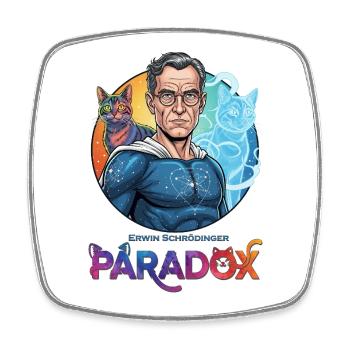 Cosmo-Schrödinger-Paradoxon - Viereckiger Kühlschrankmagnet - Weiß - Vorne