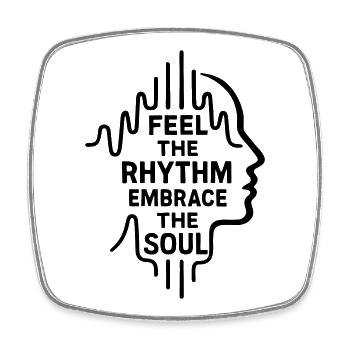 Jazz spüre den Rhythmus, umarme die Seele - Viereckiger Kühlschrankmagnet - Weiß - Vorne