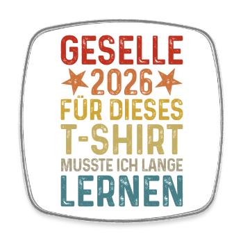 Journeyman 2026 T-Shirt Saying Long Learning Gift - Square fridge magnet - white - Front