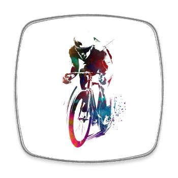 Cycling Bike Sport Kunst #cycling - Viereckiger Kühlschrankmagnet - Weiß - Vorne