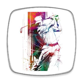 Golfspieler #golf - Viereckiger Kühlschrankmagnet - Weiß - Vorne