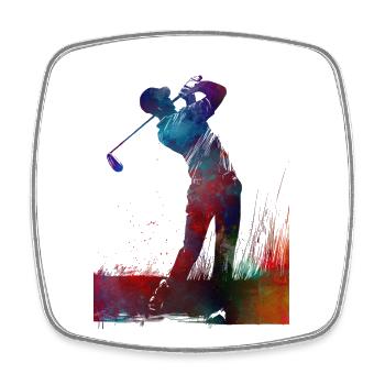 Golfspieler #golf - Viereckiger Kühlschrankmagnet - Weiß - Vorne