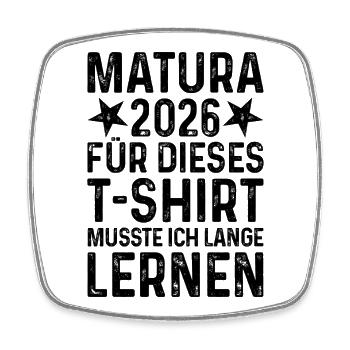 Matura 2026 Graduation T-Shirt - Square fridge magnet - white - Front