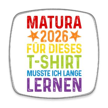Matura 2026 T-Shirt - Square fridge magnet - white - Front