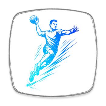 Handball style for every occasion for men - Square fridge magnet - white - Front