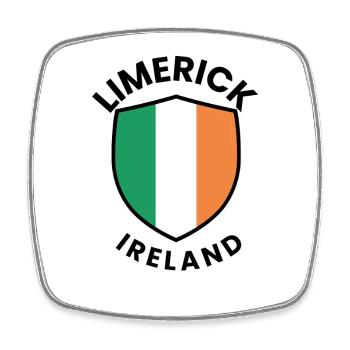 Insigne du Bouclier d’Irlande de Limerick - Magnet carré - blanc - Devant