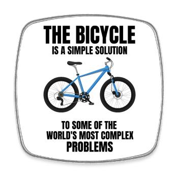 Bicycle Cycling Cyclist Lover Cycle Instructor - Square fridge magnet - white - Front