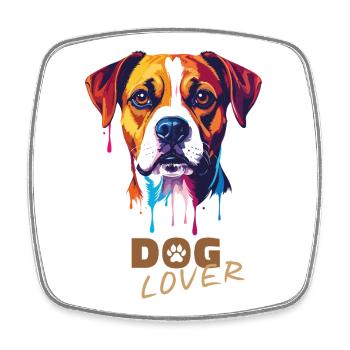 Amateur de chiens - Magnet carré - blanc - Devant