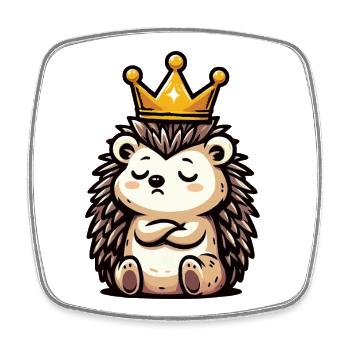 Igel Igelliebhaber Igelbesitzer Igelhalter Stachel - Viereckiger Kühlschrankmagnet - Weiß - Vorne