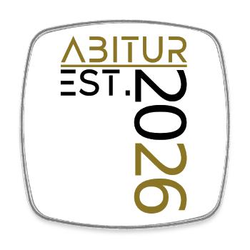 Abitur 2026 - Viereckiger Kühlschrankmagnet - Weiß - Vorne