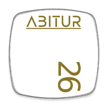 Abitur 2026 - Viereckiger Kühlschrankmagnet - Weiß - Vorne