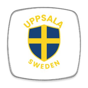 Uppsala Shield Sweden Emblem - Square fridge magnet - white - Front