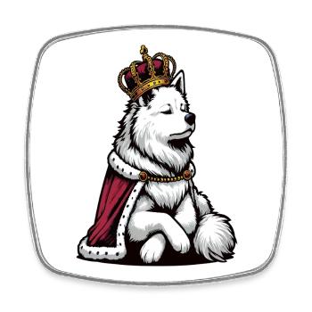 Chiens bergers blancs bergers - Magnet carré - blanc - Devant