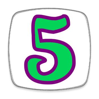 5. JUBILÄUM. 5 JAHRE. 5. JUBILÄUM - Viereckiger Kühlschrankmagnet - Weiß - Vorne