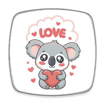 Koala Heart Love Sweet - Square fridge magnet - white - Front