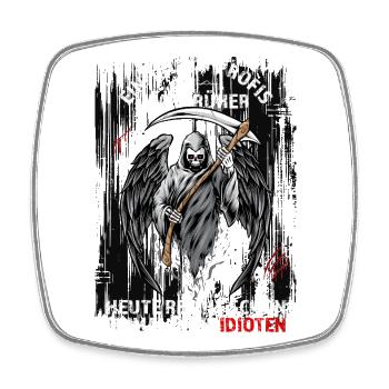 Once with professionals was in the past... - Square fridge magnet - white - Front