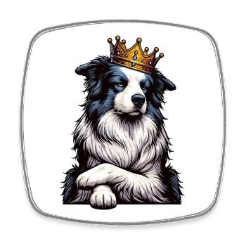 Border Collie Colliebesitzer Collieliebhaber  - Viereckiger Kühlschrankmagnet - Weiß - Vorne