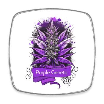 Purple Genetic - Square fridge magnet - white - Front