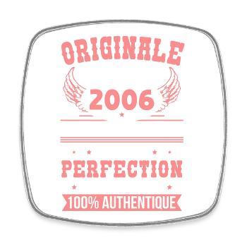 2006 – Einzigartiges Beispiel – Premiumqualität - Viereckiger Kühlschrankmagnet - Weiß - Vorne