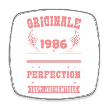 1986 – Exemplaire unique – Qualité premium - Magnet carré - blanc - Devant