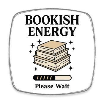 Niveau de charge énergétique Bookish - Magnet carré - blanc - Devant