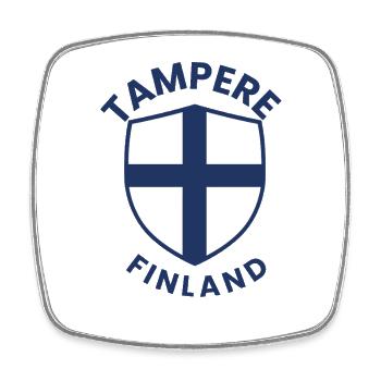 Tampere Finland Shield Design - Square fridge magnet - white - Front