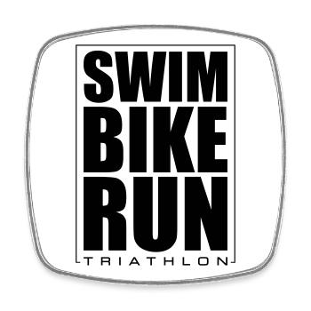 Triathlon Swimming Running Cycling - Square fridge magnet - white - Front