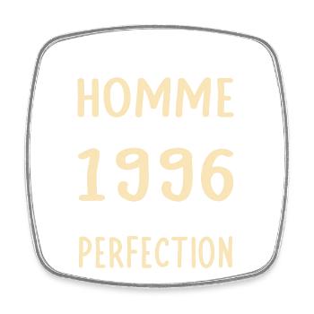 Geboren 1996 – Perfektion näher - Viereckiger Kühlschrankmagnet - Weiß - Vorne