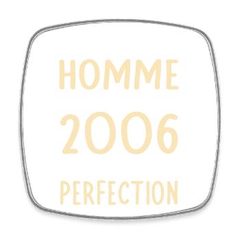Geboren 2006 – Naht der Perfektion näher - Viereckiger Kühlschrankmagnet - Weiß - Vorne