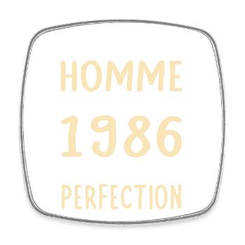 Geboren 1986 – Perfektion nahe - Viereckiger Kühlschrankmagnet - Weiß - Vorne