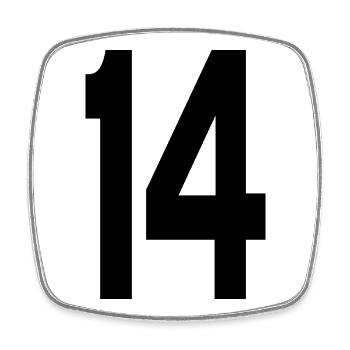 14 Fourteen Issues - Square fridge magnet - white - Front