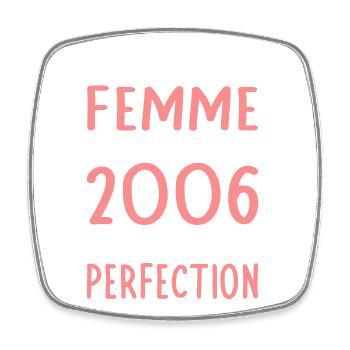 Born in 2006 – Coming close to perfection - Square fridge magnet - white - Front