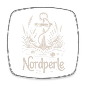 Nordperle Hamburg Nordsee Ostsee Norddeutsch Deern - Viereckiger Kühlschrankmagnet - Weiß - Vorne