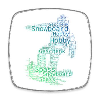 Ein Motiv nur für Snowboard - Viereckiger Kühlschrankmagnet - Weiß - Vorne
