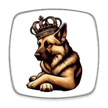 Berger allemand Chiens de berger Chiens de berger - Magnet carré - blanc - Devant